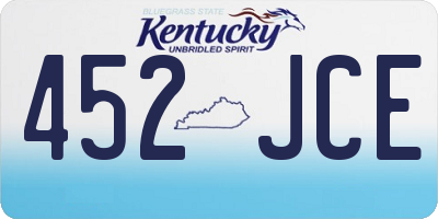 KY license plate 452JCE