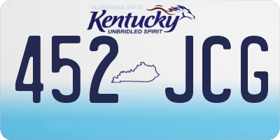 KY license plate 452JCG