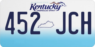 KY license plate 452JCH