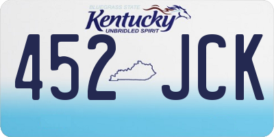 KY license plate 452JCK