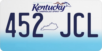 KY license plate 452JCL