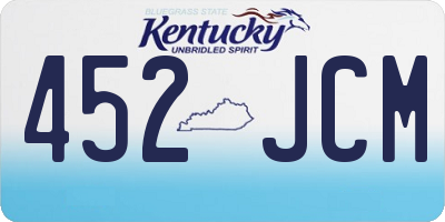 KY license plate 452JCM