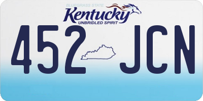 KY license plate 452JCN