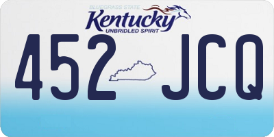 KY license plate 452JCQ