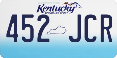 KY license plate 452JCR