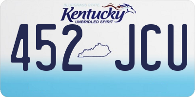 KY license plate 452JCU