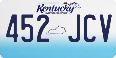 KY license plate 452JCV