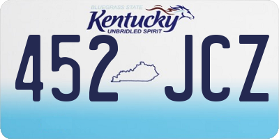 KY license plate 452JCZ
