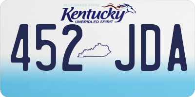 KY license plate 452JDA