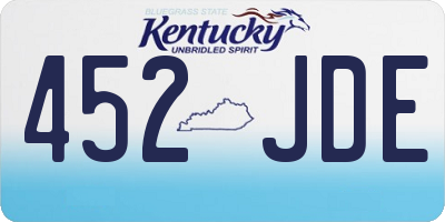 KY license plate 452JDE