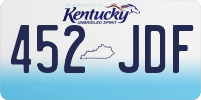 KY license plate 452JDF