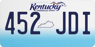 KY license plate 452JDI