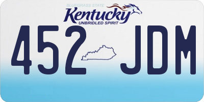 KY license plate 452JDM