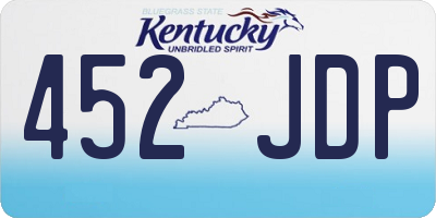 KY license plate 452JDP