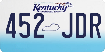 KY license plate 452JDR
