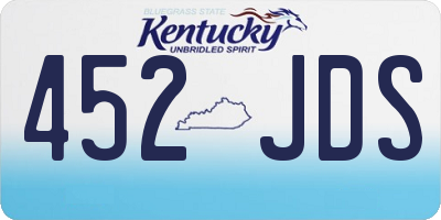 KY license plate 452JDS