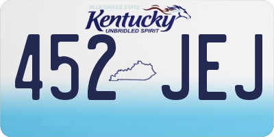 KY license plate 452JEJ