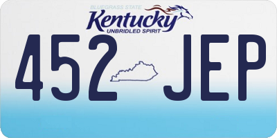 KY license plate 452JEP