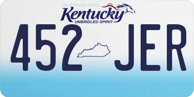 KY license plate 452JER