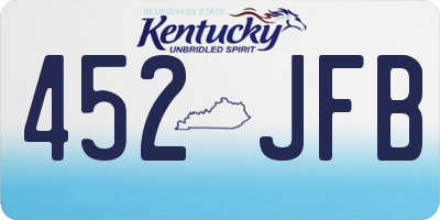 KY license plate 452JFB
