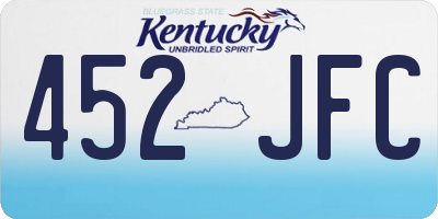 KY license plate 452JFC