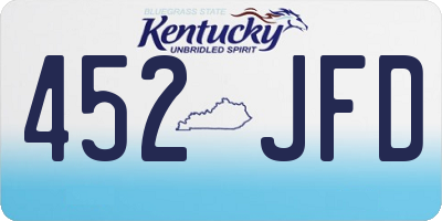 KY license plate 452JFD