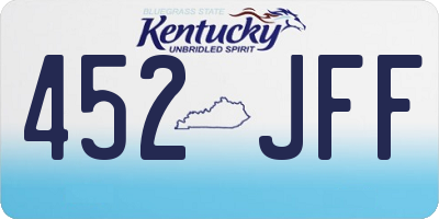 KY license plate 452JFF