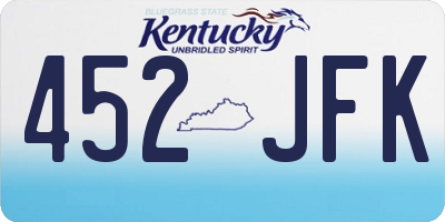 KY license plate 452JFK