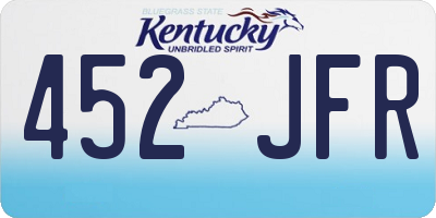 KY license plate 452JFR