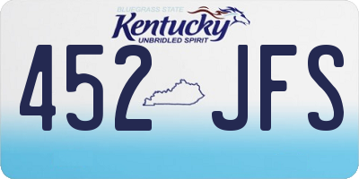 KY license plate 452JFS