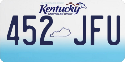 KY license plate 452JFU