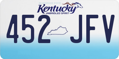 KY license plate 452JFV