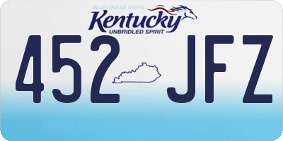 KY license plate 452JFZ