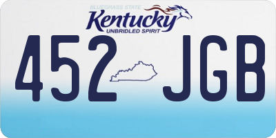 KY license plate 452JGB