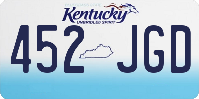 KY license plate 452JGD