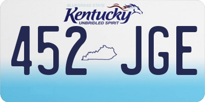 KY license plate 452JGE