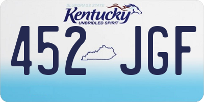 KY license plate 452JGF