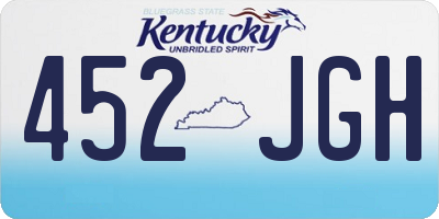 KY license plate 452JGH