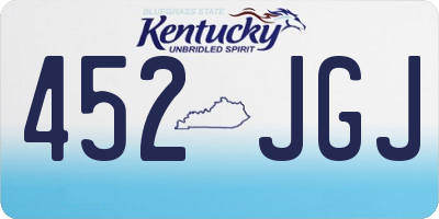 KY license plate 452JGJ