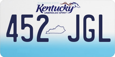 KY license plate 452JGL
