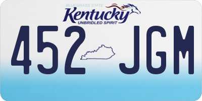 KY license plate 452JGM