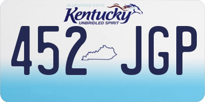 KY license plate 452JGP