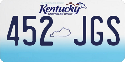 KY license plate 452JGS