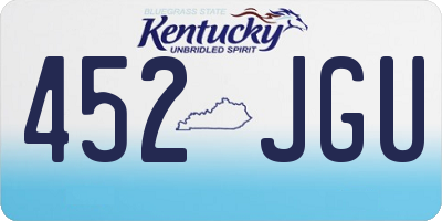 KY license plate 452JGU