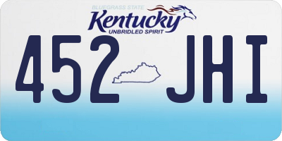 KY license plate 452JHI