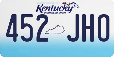 KY license plate 452JHO