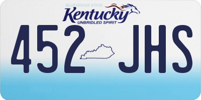 KY license plate 452JHS