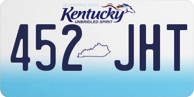 KY license plate 452JHT