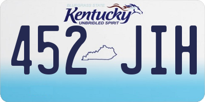 KY license plate 452JIH
