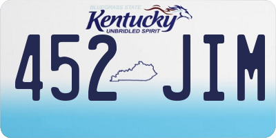 KY license plate 452JIM